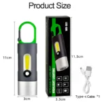 ALLYES LED Rechargeable Flashlight (Zoomable, 4 Modes, Tactical, IP65 Waterproof, Type‑C) - Image 19