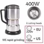 Cute 2024 New 2024 For Power Coffee Grinder Kitchen Cereal Nuts Beans Spices Grains Grinder Machine Multifunctional Coffee Grinder - Image 7