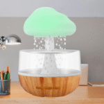 Rain Cloud Night Light Humidifier with Raining Water Drop Sound Oil Diffuser for Bedroom - Image 9