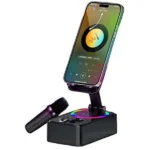 K98 Rotating Foldable Cell Phone Stand with Bluetooth Speaker - Image 4