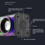 V8 Transparent Mechanical TWS Subwoofer Wireless Bluetooth Speaker - Image 2