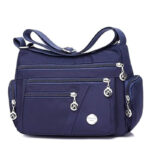 Women’s Nylon Waterproof Large Capacity Crossbody Bag (Blue)