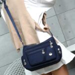 Women’s Nylon Waterproof Large Capacity Crossbody Bag (Blue) - Image 2