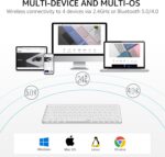 Rapoo E9050L Ultra-Slim Multi-Mode Wireless Keyboard – White - Image 2
