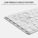 Rapoo E9050L Ultra-Slim Multi-Mode Wireless Keyboard – White - Image 3