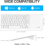 Rapoo E900T Portable Wireless Keyboard with Touchpad – White - Image 5