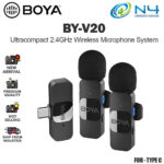 BOYA BY-V20 2.0 2.4GHz Wireless Microphone(1+2 for Type-C) for Type C Device's