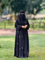 Rose Embroidery Abaya