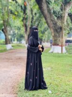 Rose Embroidery Abaya - Image 3