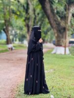 Rose Embroidery Abaya - Image 4