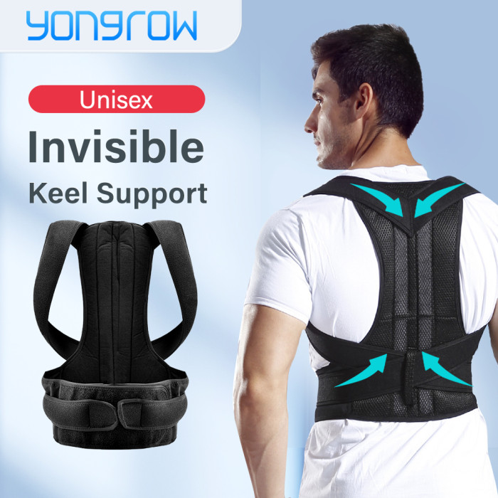 product_image_10088 Back Support Belt with Fully Adjustable Straps Relief Lower & Upper Back Pain - Image 1