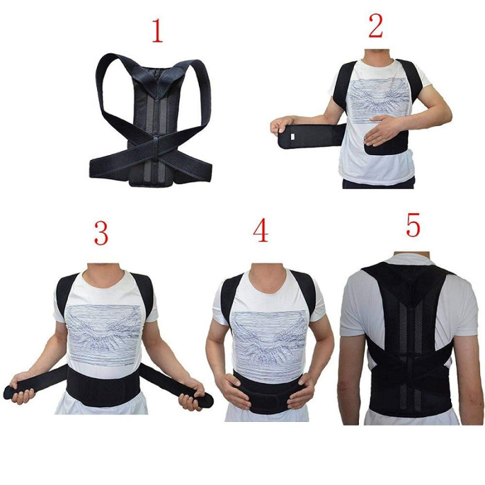 product_image_10090 Back Support Belt with Fully Adjustable Straps Relief Lower & Upper Back Pain - Image 4