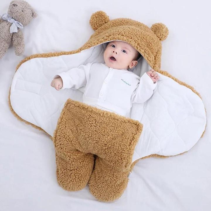 product_image_10155 Baby Sleeping Bag Ultra-Soft Fluffy Fleece Newborn Receiving Blanket Infant Boys Girls Clothe Sleeping Nursery Wrap Swaddle - Image 3