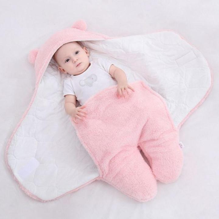 product_image_10157 Baby Sleeping Bag Ultra-Soft Fluffy Fleece Newborn Receiving Blanket Infant Boys Girls Clothe Sleeping Nursery Wrap Swaddle - Image 5