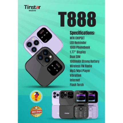 Tinstar T888 Dual Sim Standby Box Shape Folding Feature Phone