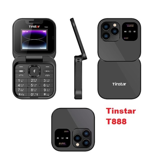 product_image_22813 Tinstar T888 Dual Sim Standby Box Shape Folding Feature Phone - Image 3