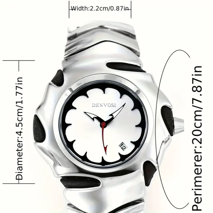 DENVOSI Premium Metal Watch – Bold Design (Silver Dial) - Image 4