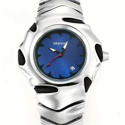 DENVOSI Premium Metal Watch – Bold Design (Blue Dial)