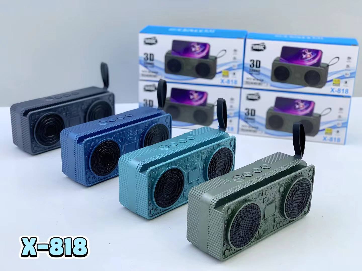 product_image_23767 X-818 Portable Wireless Bluetooth Speaker with Dual Speakers - Image 1