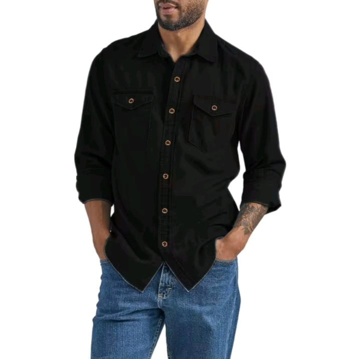 product_image_24188 Full sleeves denim washed Shirt - Image 1