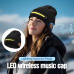 Warm Hat with Bluetooth Music Earphone LED Lights - Image 3