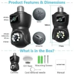 V380 E9 Dual Lens Bulb PTZ IP Camera Price In Bangladesh - Image 5