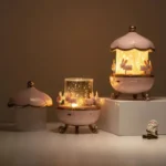 Bunny Carousel Night Light Projector – Rotating LED Star Projection Lamp for Kids Room & Magical Nursery Decor Rotatable Rabbit Night Lamp - Image 4