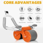 Automatic Rebound Ab Roller with Elbow Support