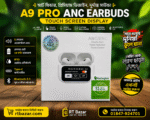 A9 Pro ANC Earbuds with Touch Screen Display