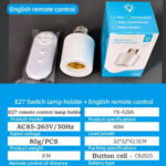 Remote Control E27 Lamp Holder with Auto Timer - Image 6